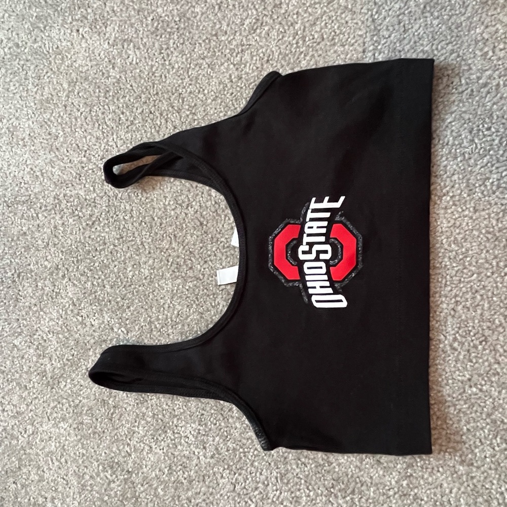Custom made Ohio State shirt! I made it with my cricut and a h&m crop top.